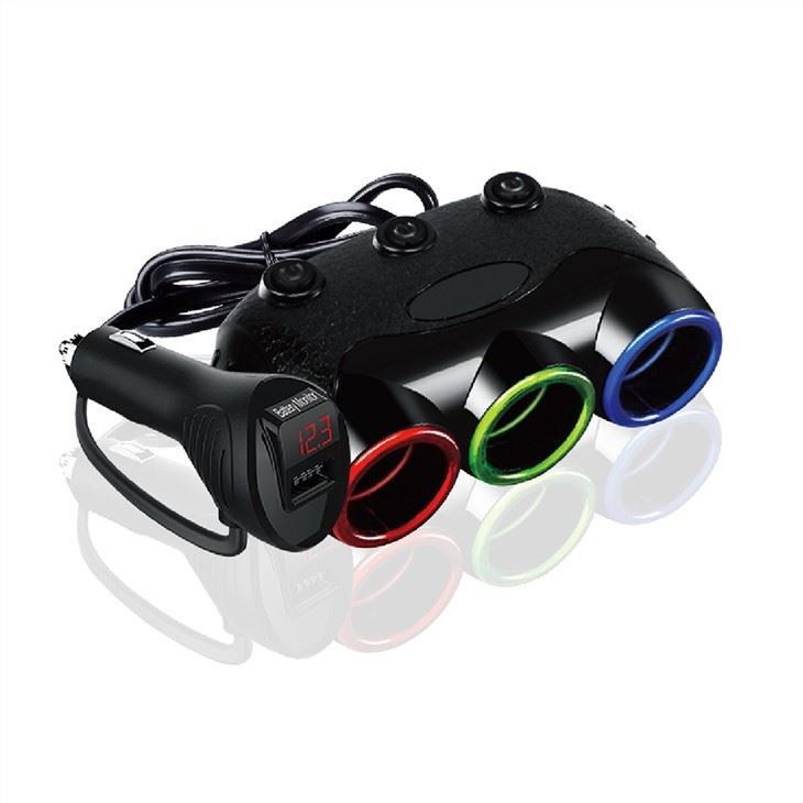 Way Auto Sockets Cigarette Lighter Power Adapter Socket Splitter